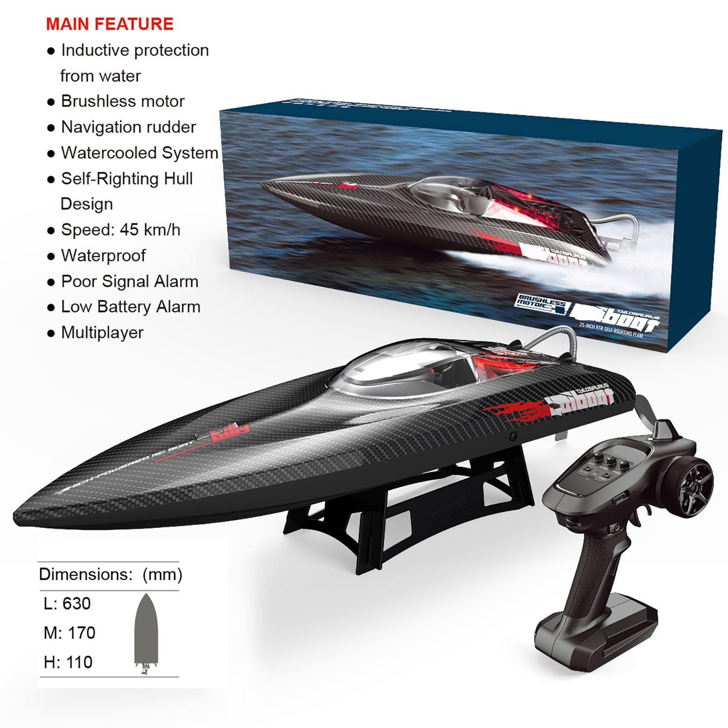 Rc Hobby Grade Boat - 25-дюймовая UDI022 большая лодка с дистанционным